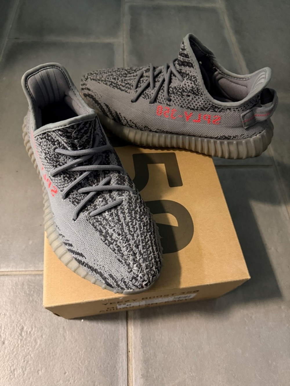 Yeezy/Adidas Grey Knit Sneakers